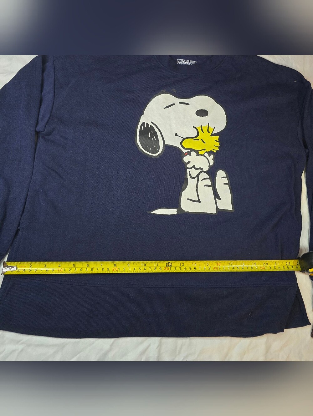 Peanuts Women's Navy Branded Hybrid Apparel Crewneck Sweashirt Size L - Picture 8 of 13